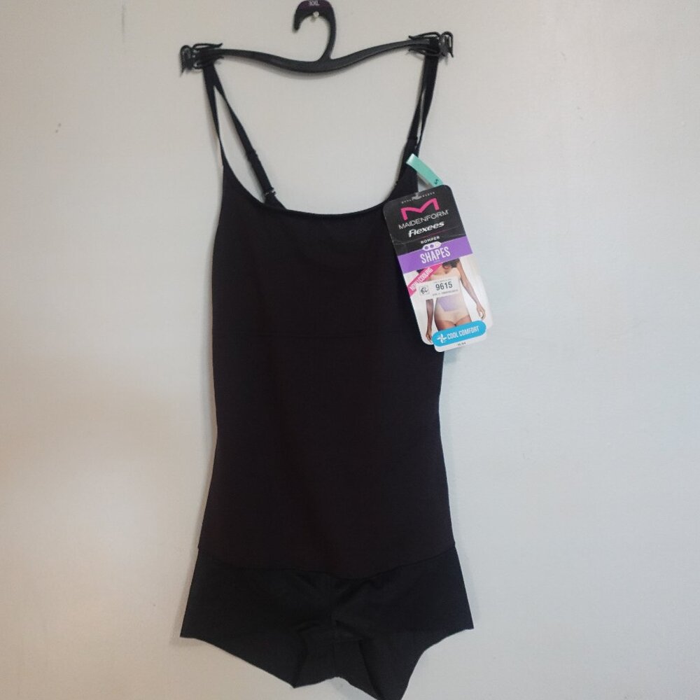 Maidenform Flexees Romper Shapes Cool Comfort sz‎ Small Black New w/tag